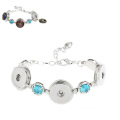 Silver Color Chain Bracelet Noosa Button Crystal Bracelet